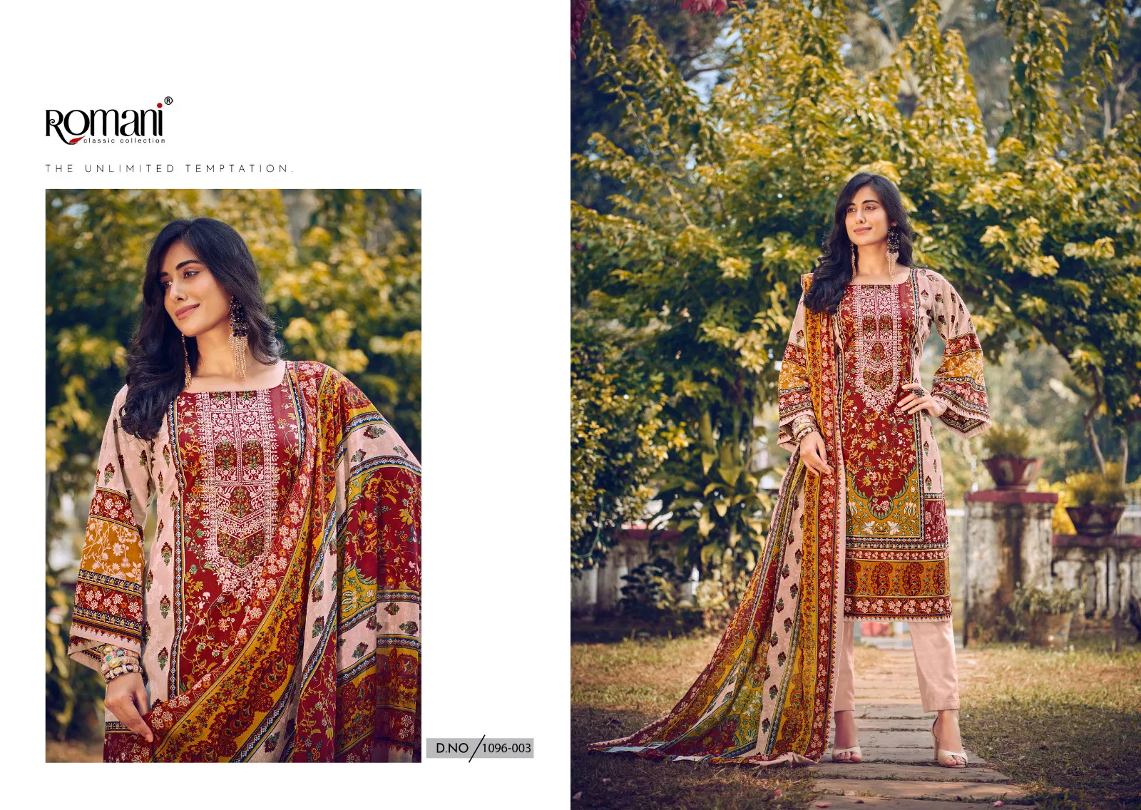 Aarzu by Romani Vol 13 Soft Cotton Digital Printed Dress Material